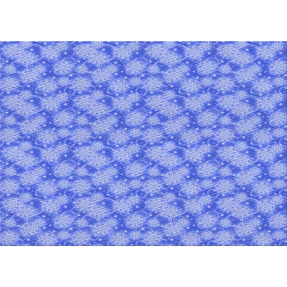 Ahgly Company Machine Washable Indoor Rectangle Transitional Day Sky Blue Area Rugs, 5' x 8'