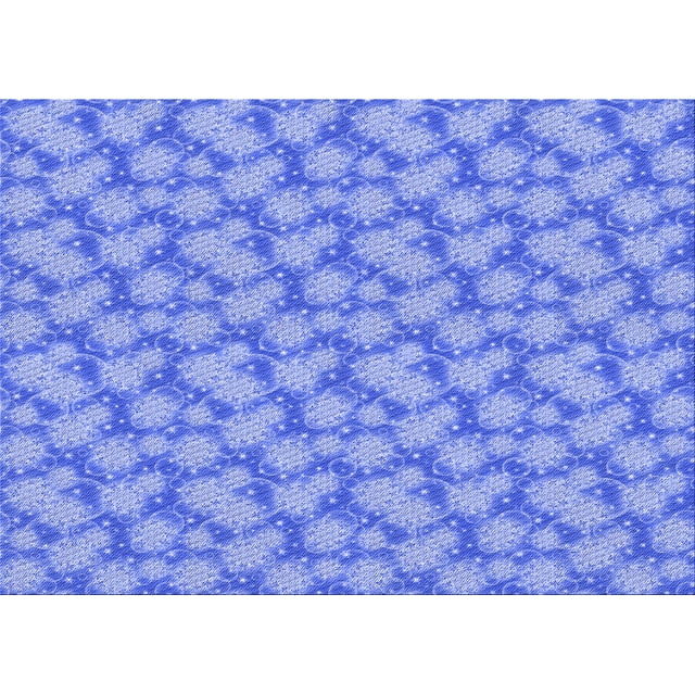 Ahgly Company Machine Washable Indoor Rectangle Transitional Day Sky Blue Area Rugs, 2' x 5'