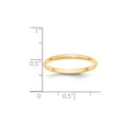 thumbnail image 4 of 14K Yellow Gold Ring Band Wedding Standard Half Round, 4 of 4