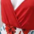 thumbnail image 4 of Kcodviy Robe d'Été Mini Aguichant en Lin pour Femmes Robe d'Été pour Femmes Col en V Camisole Mignonne Robes de Cocktail pour Femmes Haut Imprimé Floral Robe Maxi Nouée Détail d'Été Jupe-Short Robe, 4 of 9