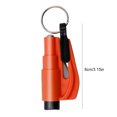 thumbnail image 2 of Martillo de seguridad para cinturón de seguridad de coche cortador de llavero rompeventanas de vidrio color naranja, 2 of 4