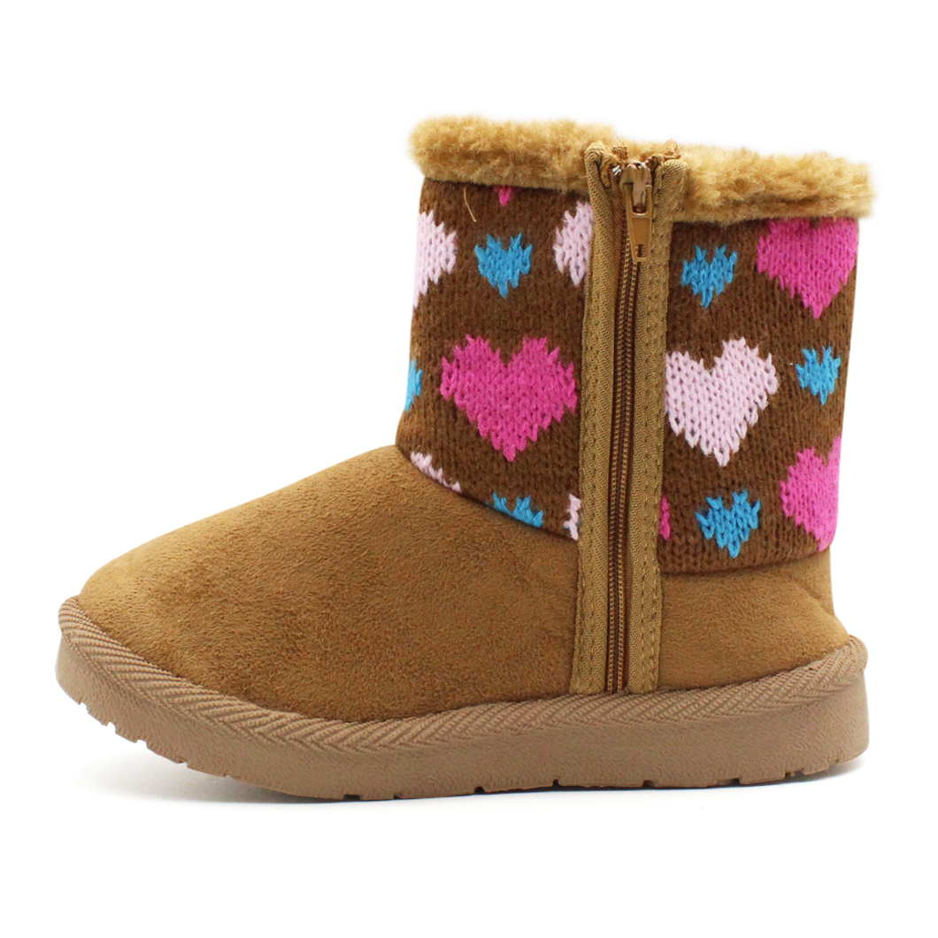 LAVRA Girls Classic Booties Faux Fur Lined Winter Snow Boots - image 4 of 6