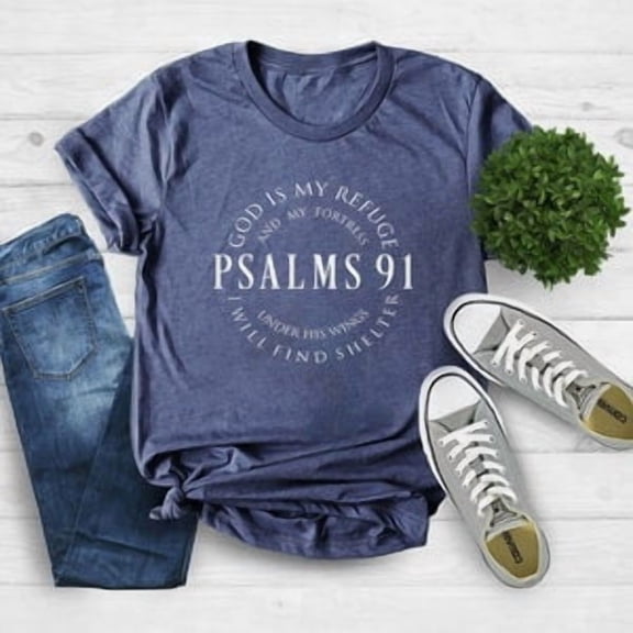 Blessed Shirt, Christian T-Shirt, Psalms 91 Shirt, Religious S, Religious Shirts For Women, Faith Shirts, Bible Verse Tee, Christian Tee