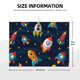 thumbnail image 2 of Fotbe Spaceships and Stars Alfombrilla de Secado para Cocina con Estampado, 18x24 Pulgadas, 2 of 7