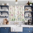 thumbnail image 2 of Vintage Flower Kitchen Curtains 63 Inch Length, Botanical Wildflower Plant Country Daisy Grommet Top Bedroom Living Room Curtains, Light Filtering Cafe Curtain Drapes 2 Panels Set 84''x63'', 2 of 9