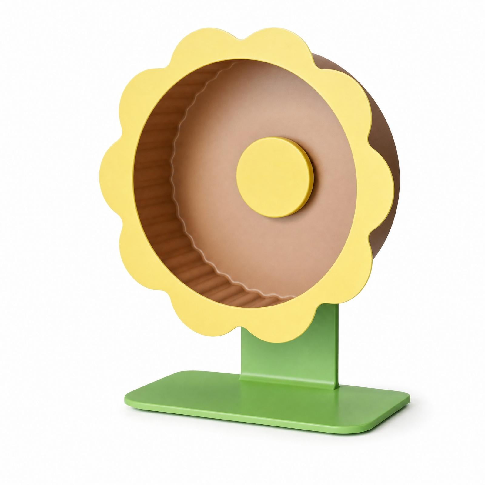 Bothyi Exercise Running Wheel with Stand Adjustable Hamster Wheel with Stand Detachable 22CM Sunflower