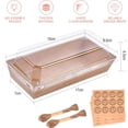 thumbnail image 2 of Paquete de 50 Cajas De Postre Con Tapas Transparentes,Cajas de Panadería Kraft Cajas de Charcutería,Para Galletas,Donuts,Muffins,Pastel Pequeños, Sándwiches y Pastelería, 2 of 4