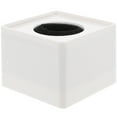 thumbnail image 4 of Portable ABS Injection Molding Square Cube Shaped Interview Mic Microphone Logo Flag Station Logo (White), 4 of 8