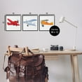 thumbnail image 3 of Stupell Industries Triple Colorful Airplanes Drawing Art for Kids Painting Black Framed Art Print Wall Art, 12 x 12, Set of 3, 3 of 9