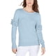 thumbnail image 1 of Suéter con mangas con volantes Michael Kors Mujer Azul PS, 1 of 1