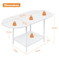 thumbnail image 2 of Mesa de café SHINOSKE de 2 niveles pequeña blanca para sala de estar, 2 of 8