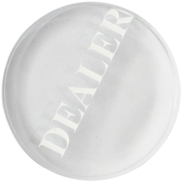 Botones de crupier de cristal compactos para póquer, botones de acrílico transparentes, accesorio resistente al desgaste