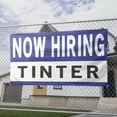 thumbnail image 2 of Now Hiring Tinter 13 oz Heavy Duty Vinyl Banner Window Tinter Jobs Available Paint Color Tinter Help Wanted Sign for Business Indoor/Outdoor Single-Sided with Metal Grommets (4x6 ft, Wh & Bl & Bk), 2 of 6