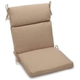 thumbnail image 3 of 20-inch by 42-inch Spun Polyester Outdoor Squared Seat/Back Chair Cushion - Sandstone, 3 of 3