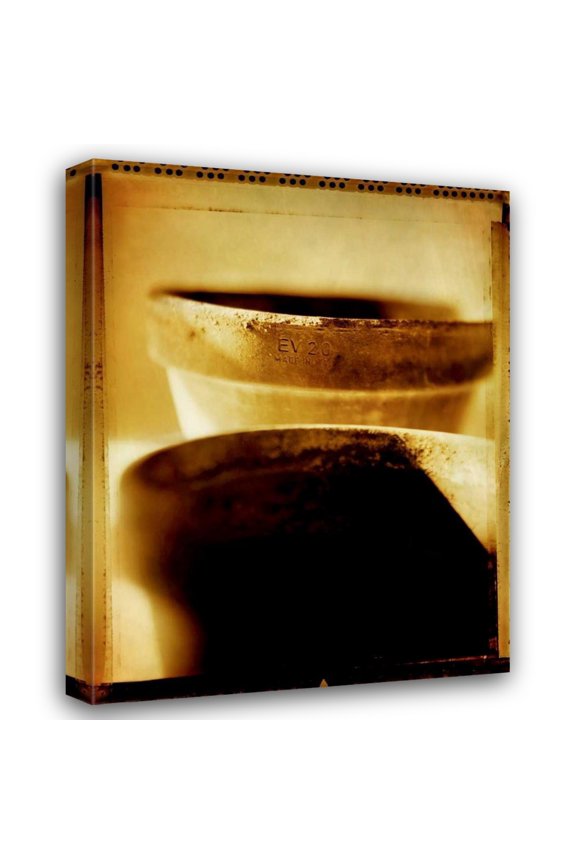 Bob Stefko 15x18 Gallery Wrapped Canvas Wall Art Titled - Terracotta Pots IV