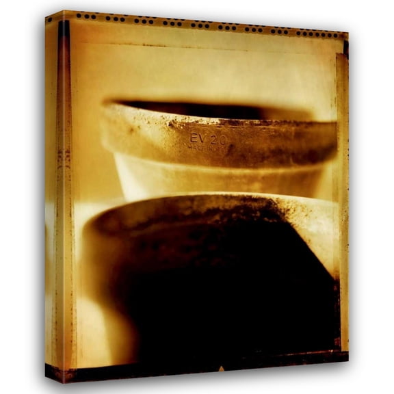 Bob Stefko 15x18 Gallery Wrapped Canvas Wall Art Titled - Terracotta Pots IV