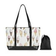 thumbnail image 7 of FORMRS Canvas Laptop Tote Bag for Women with 15.6" Computer Compartments Shoulder Handbag, Ice Cream Pattern, 7 of 7