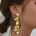 thumbnail image 2 of Pendientes Largos Pétalos de Flor Pendientes Diseño Maduro y Elegante Empalme Pendientes Pendientes, 2 of 4