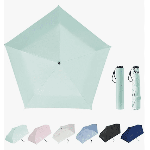 Mini Umbrella for Travel, Japan Pencil Umbrella Ultra Light Compact Folding Pocket Parasol, Upf 50 Sun Protection Rain Shade Small Portable for Outdoor,Ultra-Lightweight Compact All-Weather Umbrella
