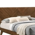 thumbnail image 4 of Soer King Size Platform Bed, Chevron Pattern, Solid Wood, Walnut Brown, 4 of 7