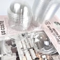 thumbnail image 4 of 100 Pack Disposable Clear Plastic Cups Ice-cream Cups with Dome Lids, 180ml/6oz PET Sundae Dessert Cups for Iced Coffee Cold Drinks Frozen Yogut Fruits Jello Snacks Bubble Boba Tea Juice Milkshake, 4 of 4