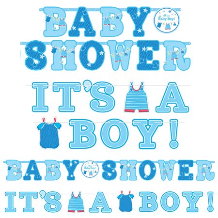 Upc 013051557959 Shower With Love Baby Boy Banner Signs 2 Count