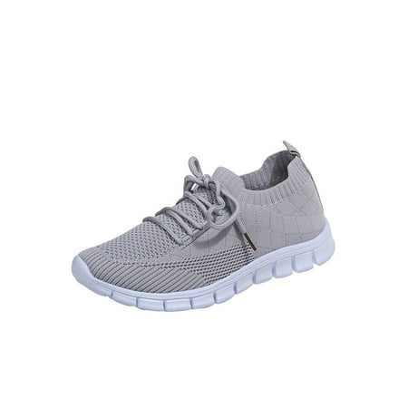 

Audeban Womens Athletic Sneakers Comfort Slip On Casual Walking Shoes Grey 10