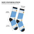 thumbnail image 3 of Mens Crew Socks Womens Flag Of Argentina Workout Training Athletic Socks, 3 of 7
