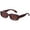 Khaki, variant on Rectangle for Women 90s Fashion Glasses with Classic Black Tortoise Frame Black