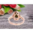 thumbnail image 3 of 8x5mm Pear Shape 1.75 Carat Champagne Diamond Moissanite Engagement Ring On 10k Rose Gold Halo Wedding Anniversary Promise Bridal Eternity Ring, 3 of 8