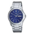 thumbnail image 1 of Reloj Casio Mtp-1239d-2a Correa Acero Fondo Azul Doble Fecha Color de la correa Plateado Color del bisel Plateado, 1 of 5