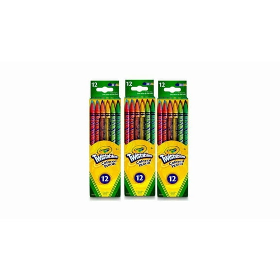 Crayola Twistables Colored Pencils, 12 Ct (3 Pack) (Bundle)