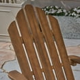 thumbnail image 4 of GDF Studio Cara Outdoor Acacia Wood Folding Adirondack Chair, Dark Brown, 4 of 10