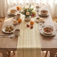 thumbnail image 5 of Sm:)e Wheat Ear Burlap Brown Farmhouse Woven Table Runner 12x72 Inch, Seasonal Holiday Rustic Kitchen Dining Table Decoration for Home Party Decor, 5 of 8