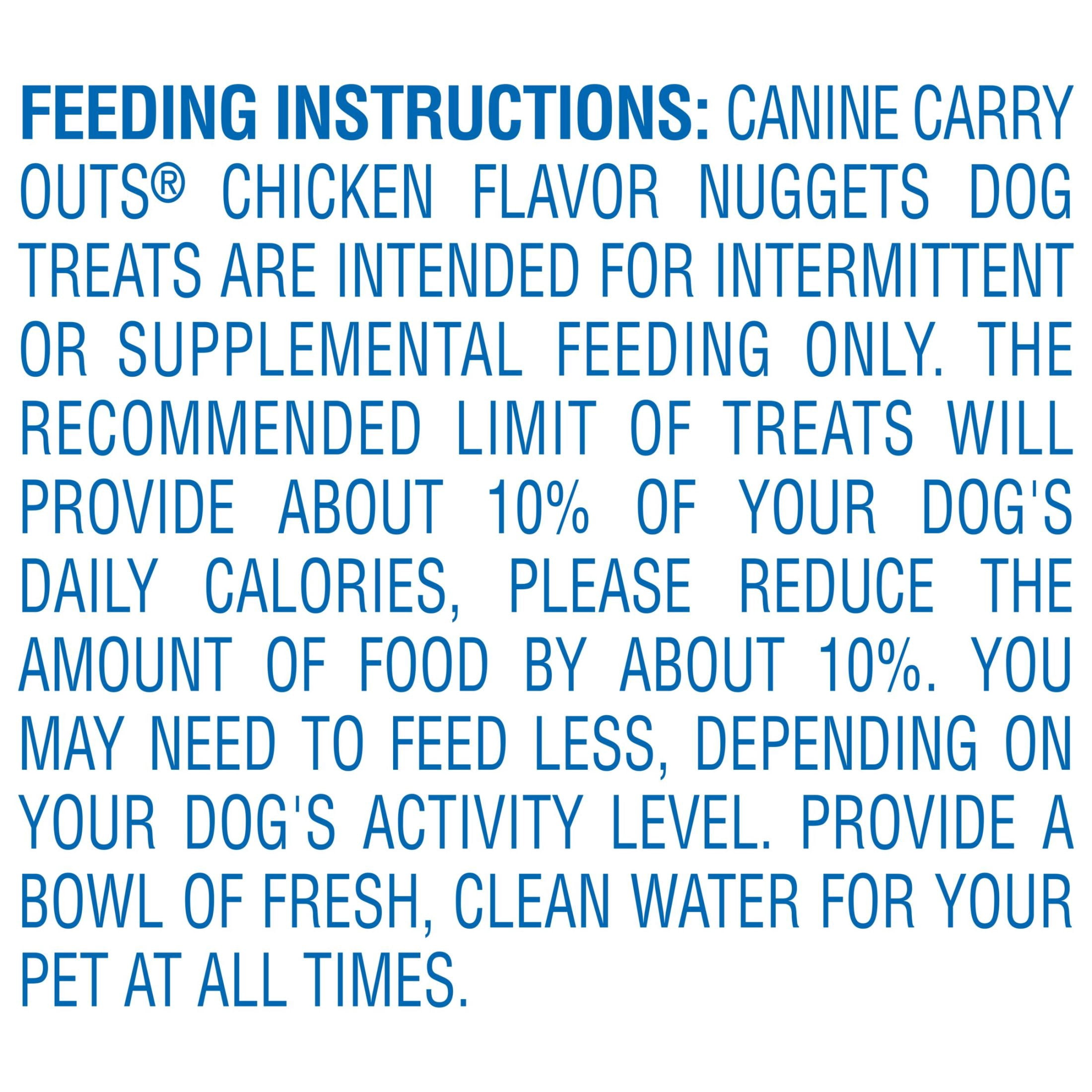 (4 pack) Canine Carry Outs Chicken Flavor Nuggets Dog Treats, 4.5 oz