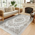 thumbnail image 3 of Brown Oriental Area Rugs for Living Room Washable Rugs Boho Moroccan Area Rug Soft Neutral Geometric Bohemian Carpet Distressed Indoor Rug for Bedroom Dining Room Office Foldable Nonslip Rug, 3 of 9