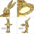 thumbnail image 3 of Golden Bunny Figurine Jewelry Ring Tray, Standing Decorative Rabbit Statue Ornament for Home Desktop Table Decor, Easter Decor & Perfect Gift(1Pcs), 3 of 7