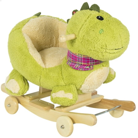 Best Choice Products Kids Dragon Animal Rocker w/ Wheels Children Ride On Dinosaur Toy Rocking (Best Paper Glider For Distance)