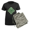 thumbnail image 5 of CafePress - 2 Celtic Cross Equal Arms Women's Dark Pajamas - Women's Short Sleeve Print T-Shirt and Pants Dark Cotton Pajama Set, 5 of 7