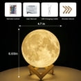 thumbnail image 5 of GUPUP Moon Lamp Night Light for Kids Adults, 4.7 Inch 16 Color 3D Printed LED Moonlight Night Lamp for Bedroom, 5 of 7