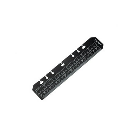 SagaSave Filofax A5 Ruler Page Marker Black Measuring Bookmark A5 Diary Ruler/Page Marker 6 Hole Ruler