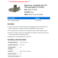 thumbnail image 2 of Water Pump - Compatible with 1991 - 1992 Isuzu Rodeo 3.1L V6 GAS, 2 of 2