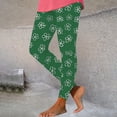 thumbnail image 2 of lcziwo Daily Sales of The Day, St Patricks Day Leggings for Women Casual High Waisted Tummy Control Yoga Pants Fashion Shamrock Clover Print Stretchy Workout Leggings Green 3XL, 2 of 5