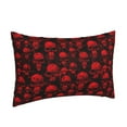 thumbnail image 2 of Fotbe Red Skulls Pillow Cases - Envelope Closure - Luxury, Extra Soft, Cooling Pillow Covers - Wrinkle, Fade, Stain Resistant-14"x20", 2 of 9