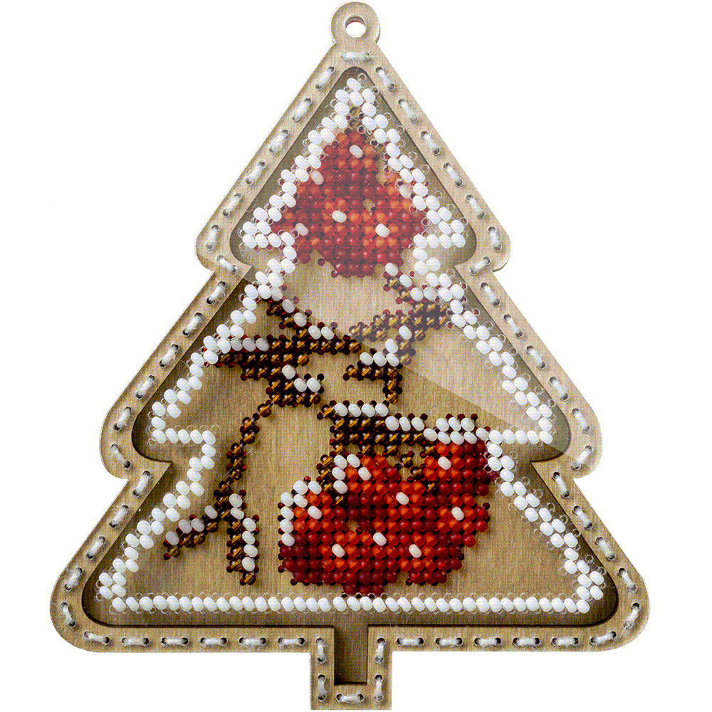 Bead embroidery kit on wood FLK-374
