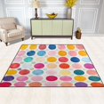 thumbnail image 2 of Yayeee Area Rugs for Living Room 6.7'x4.8' Non Slip Washable Bedroom Floor Carpet, Colorful Circles, 2 of 5