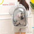 thumbnail image 3 of Mochila Backpack Domo Gato Perro Chico Bolsa Transportadora gris 31 cm x 29 cm x 24 cm Poli Pets PP-MTPGBK, 3 of 7