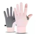 thumbnail image 1 of Guantes de ciclismo de verano de seda helada, 2 guantes deportivos sin dedos para hombres y mujeres, ciclismo, entrenamiento en gimnasio, levantamiento de pesas al aire libre, talla M, rosa, 1 of 12