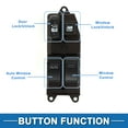 thumbnail image 3 of Interruptor de ventana eléctrica Unique Bargains No.8482035100 para el lado del conductor delantero para Toyota Yaris Hiace 1999-2005 Negro, 3 of 7