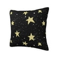 thumbnail image 2 of YFYANG Square Decorative Throw Pillow Case (Without Pillow Insert), Gold Geometric Star Doodle Bedroom Sofa Car Cushion Cover, 16"x16", 2 of 9